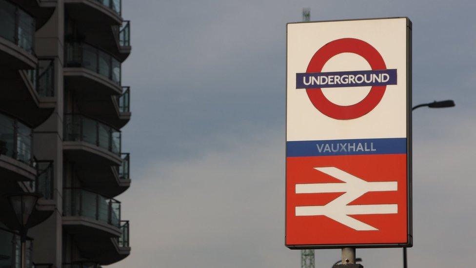 Vauxhall station sign