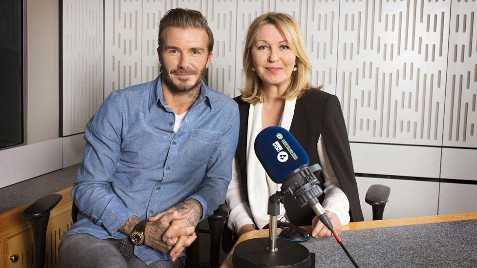 David Beckham and Kirsty Young