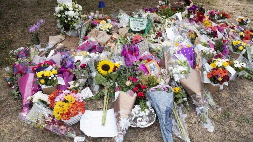 Flowers left in tribute to Aiia Maasarwe