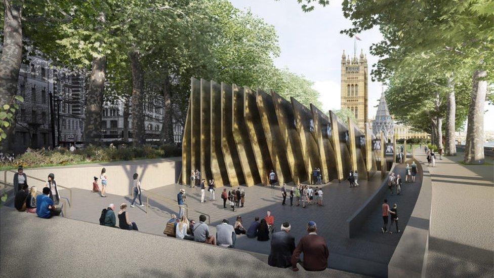 Artist's impression of Holocaust memorial in Westminster