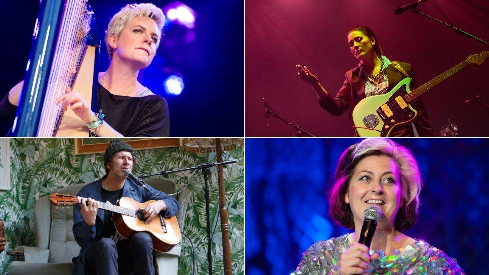 Clockwise: Catrin Finch, Cate Le Bon, Gruff Rhys, Kiri Pritchard-McLean