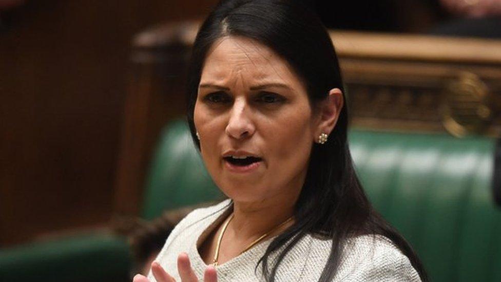 Home Secretary Priti Patel in the Commons