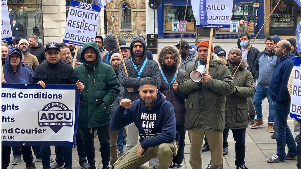 Protesters in Northampton