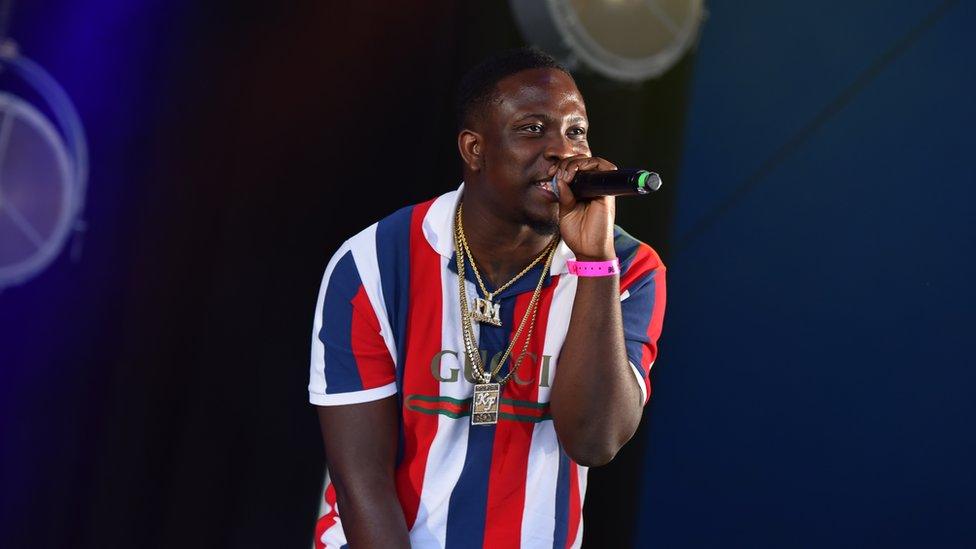 Kojo Funds performing on stage during Day 2 of Bestival 2018 at Lulworth Estate on August 3, 2018