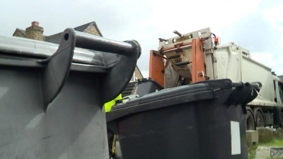 Bin collection in Kirklees