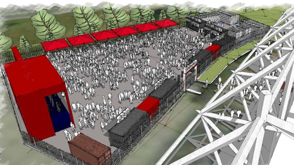 Artist's impression of the fan zone