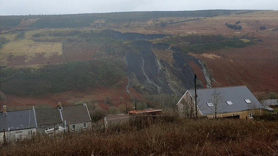 Landslide at Llanwonno