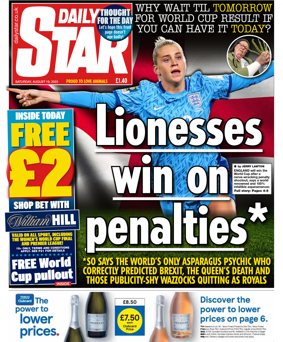 Daily Star front page