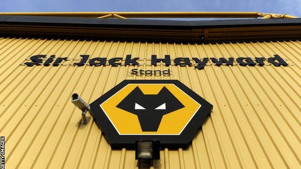 Sir Jack Hayward stand at Wolves' Molineux stadium