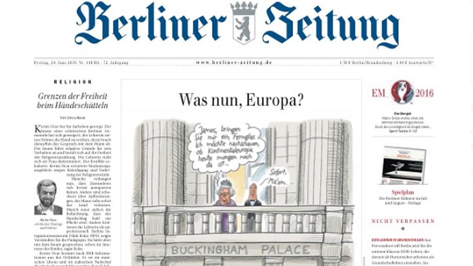 Berliner Zeitung's frontpage