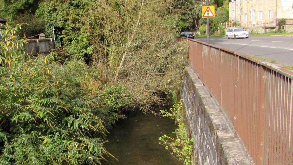 River next to bridge