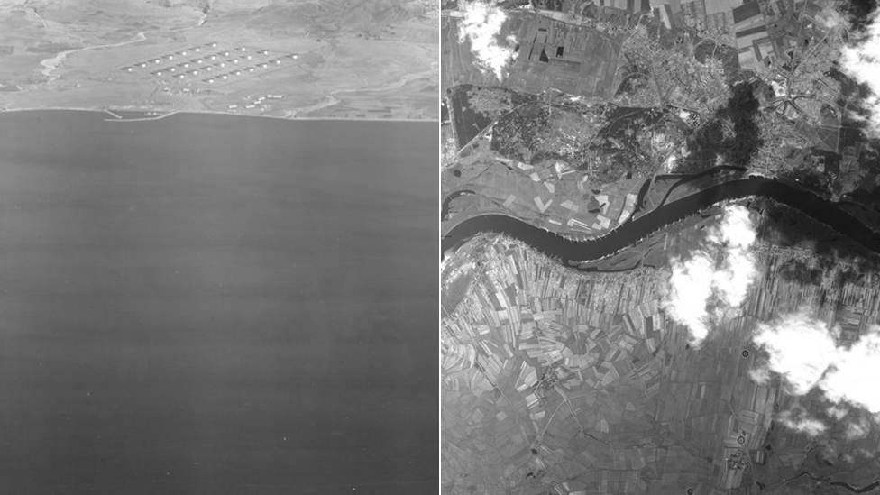 Aerial images taken during Project Robin and Suez Crisis