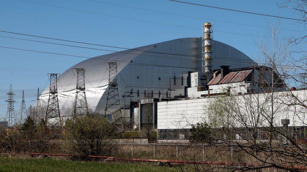 Chernobyl sarcophagus, 28 Apr 22