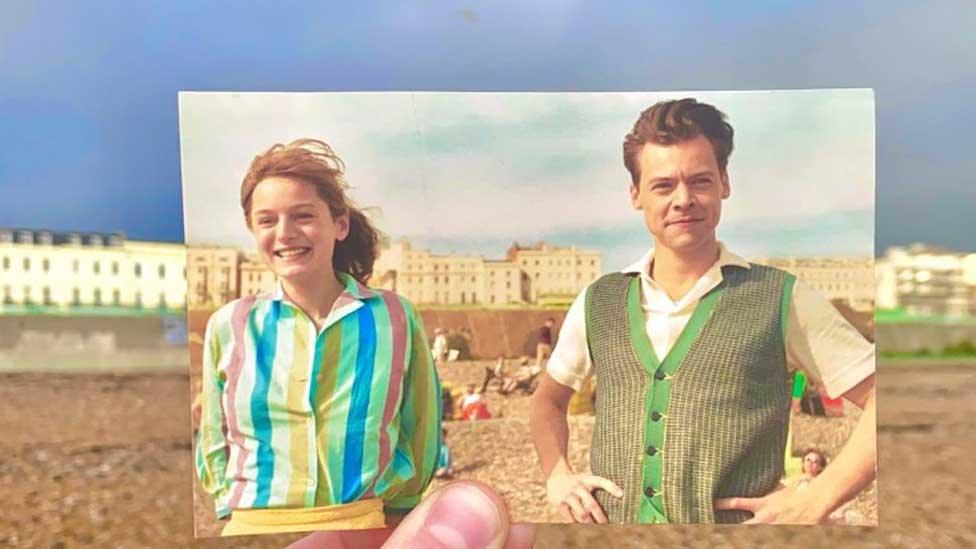 Emma Corrin and Harry Styles in My Policeman on Brighton beach