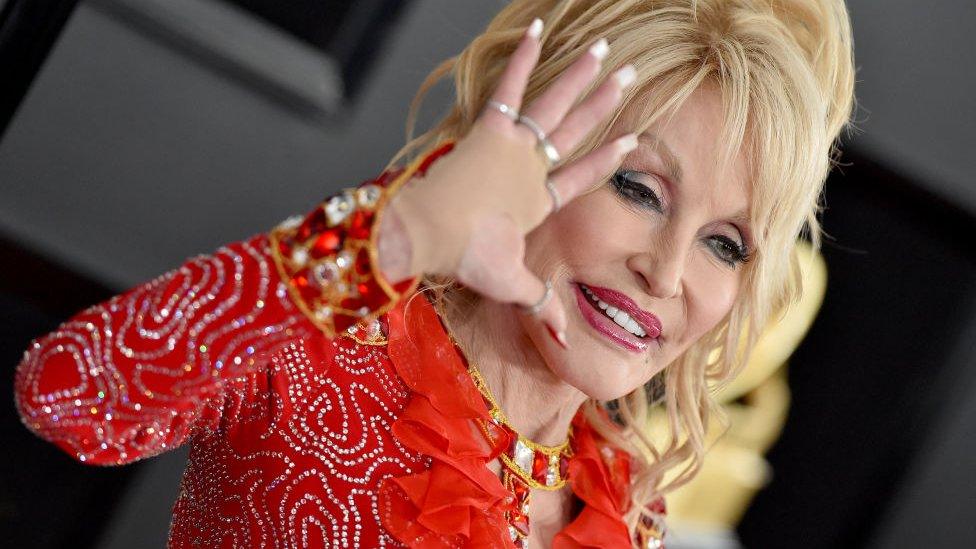 Dolly Parton at the 2019 Grammys