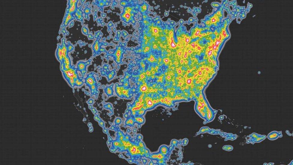 Global map of brightness