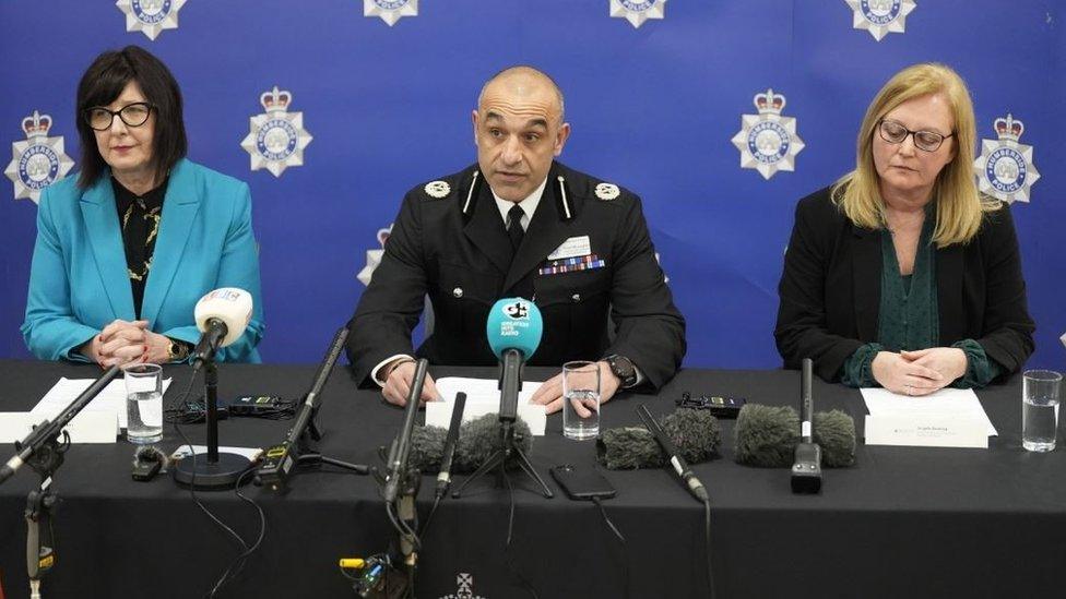 Assistant Chief Constable Thom McLoughlin pictured with Hull City's Julia Weldon and East Riding of Yorkshire Council's Angela Dearing