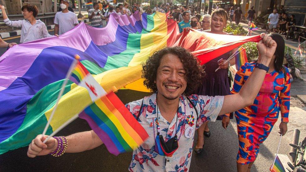 Pride parade in Bangkok in 2022