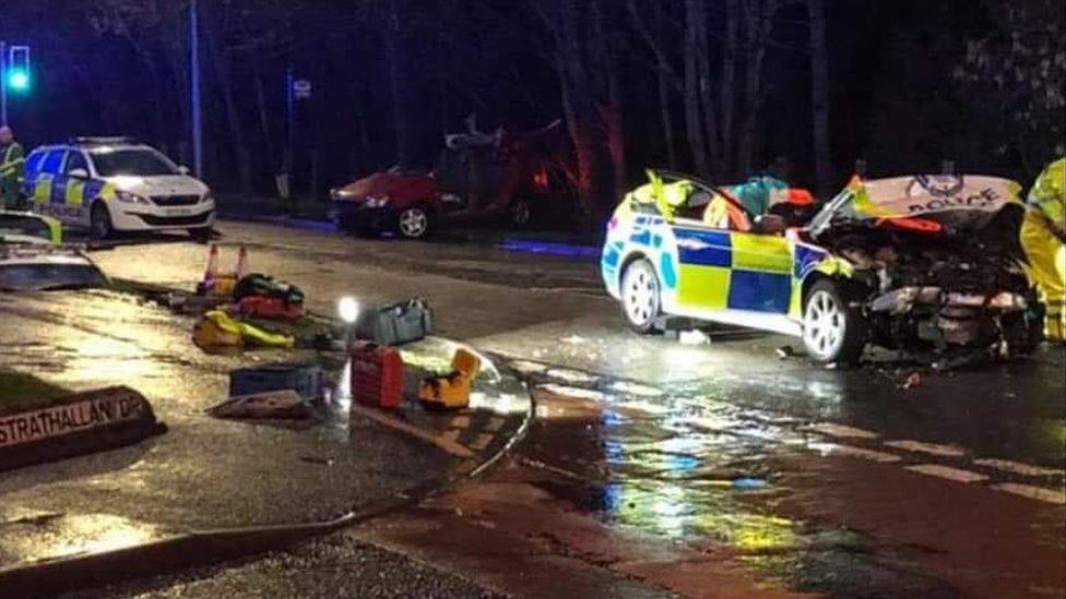 Kirkcaldy crash scene