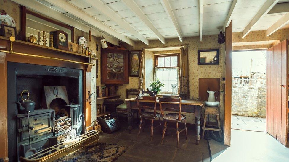 Inside one of the Rhyd-y-car Terrace homes