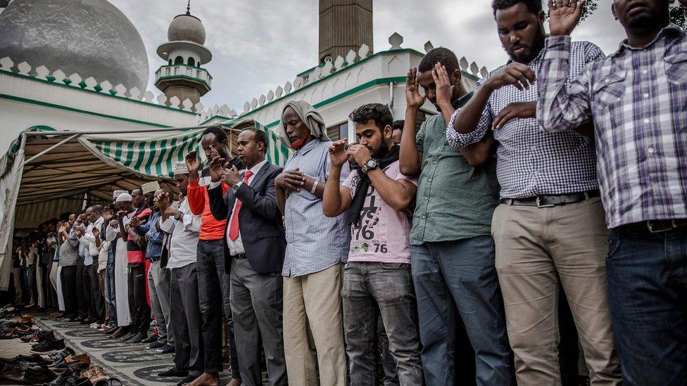 Burial ceremony for Abdalla Dahir and Feisal Ahmed in Nairobi on 16 January 2019