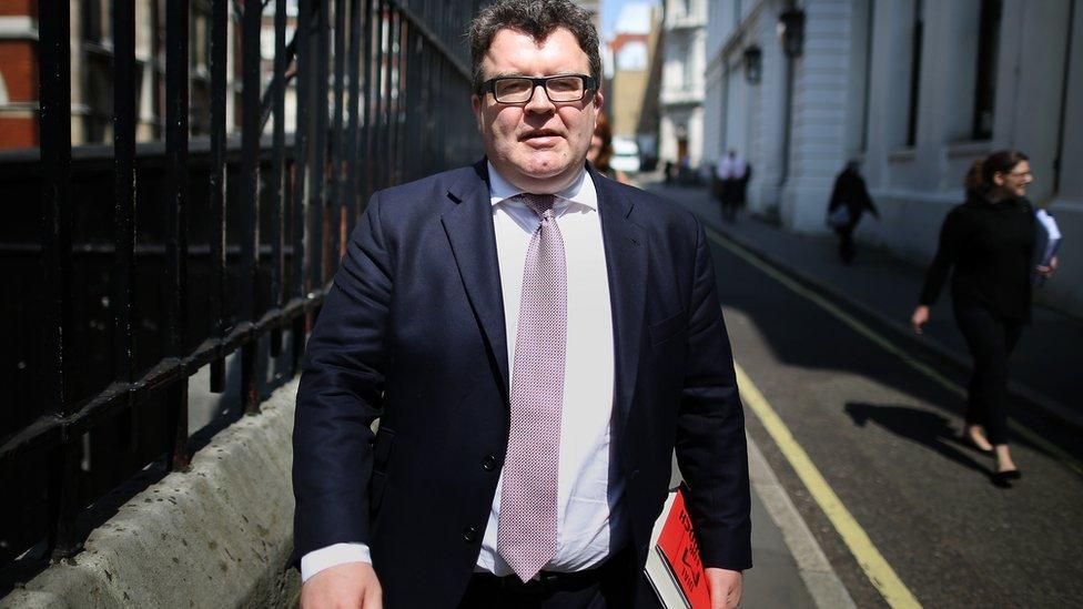 Tom Watson after giving evidence to the Leveson Inquiry in 2012