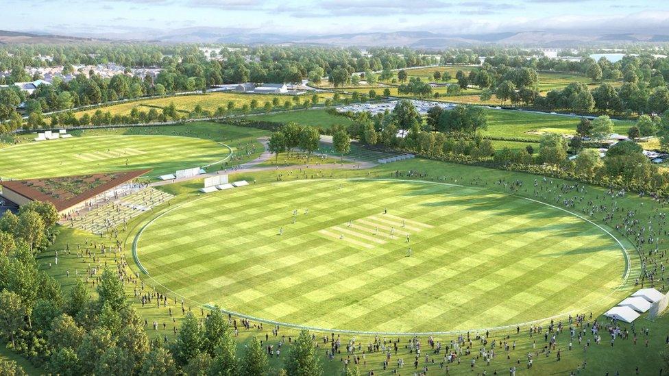 Artist's impression of new cricket ground