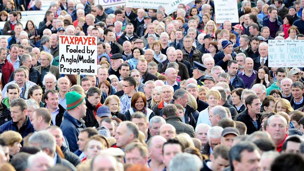 A rally in support of the Quinn family, Belfast, 14 October 2012