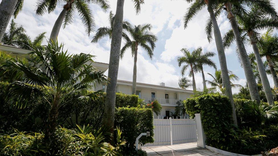 Epstein's residence in Palm Beach, Florida, on 14 March 2019