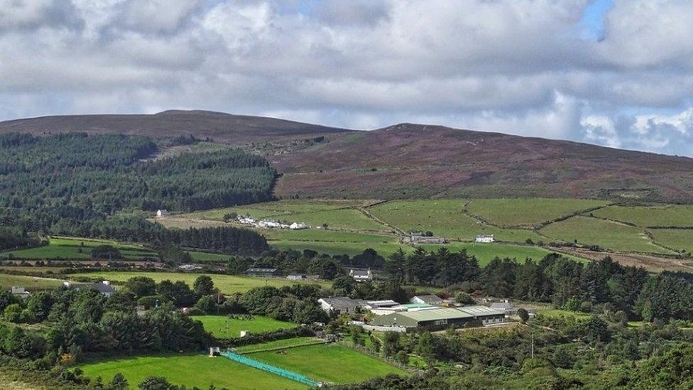 Foxdale looking towards South Barrule