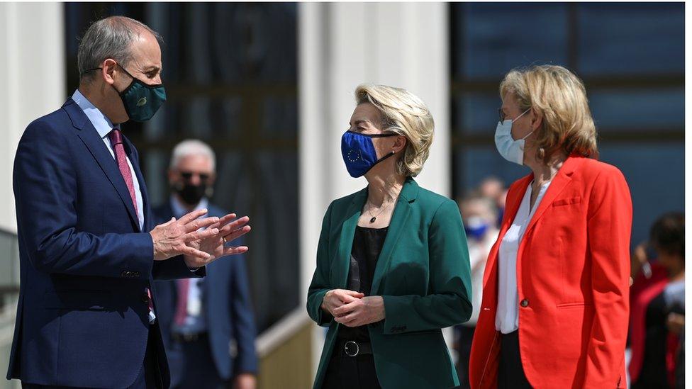 Micheal Martin and Ursula von der Leyen