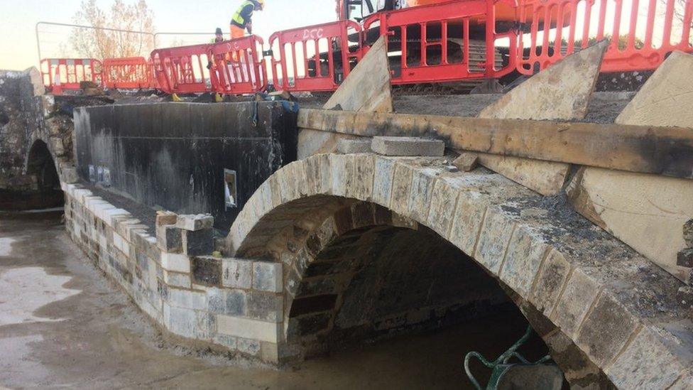 Wool Bridge repair works