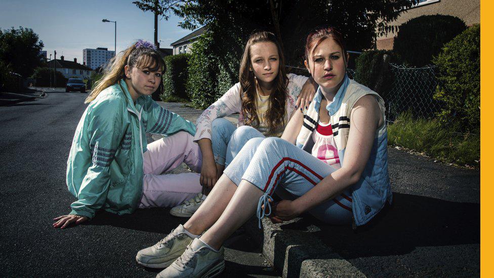 Three actors from the BBC drama Three Girls, which focuses on the Rochdale grooming scandal