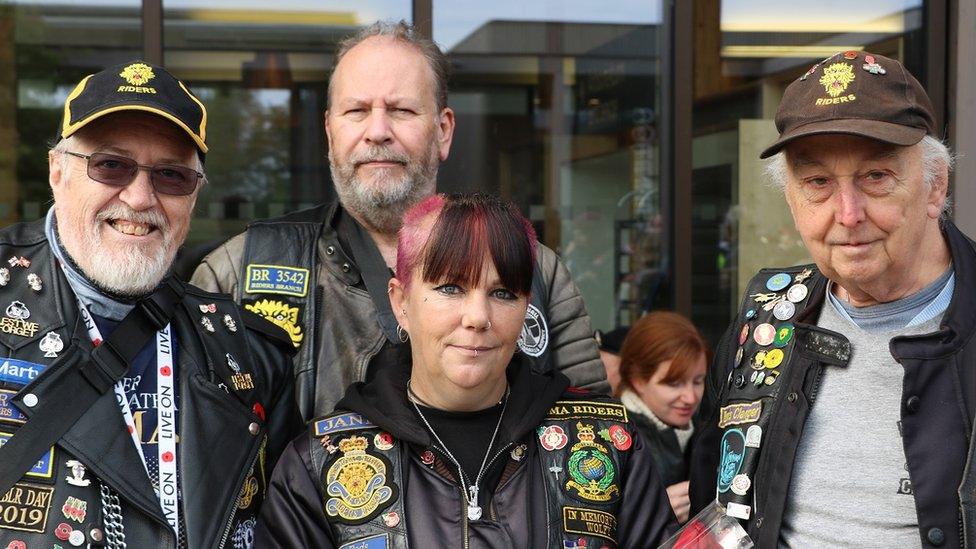 Riders taking part in Ride to the Wall