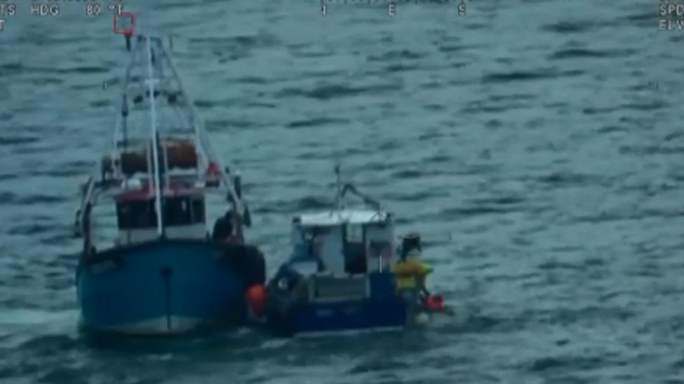 Rescue of fisherman on Loch Hourn