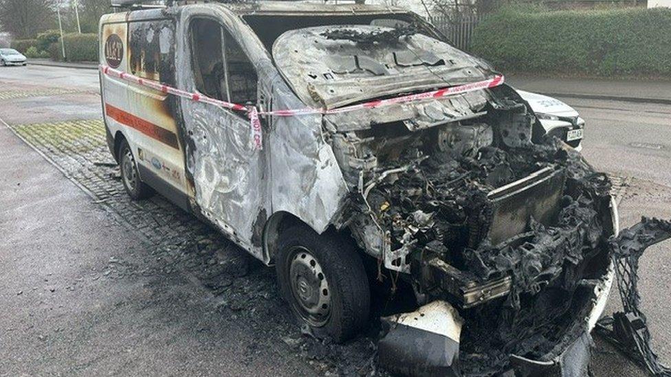 Burnt van