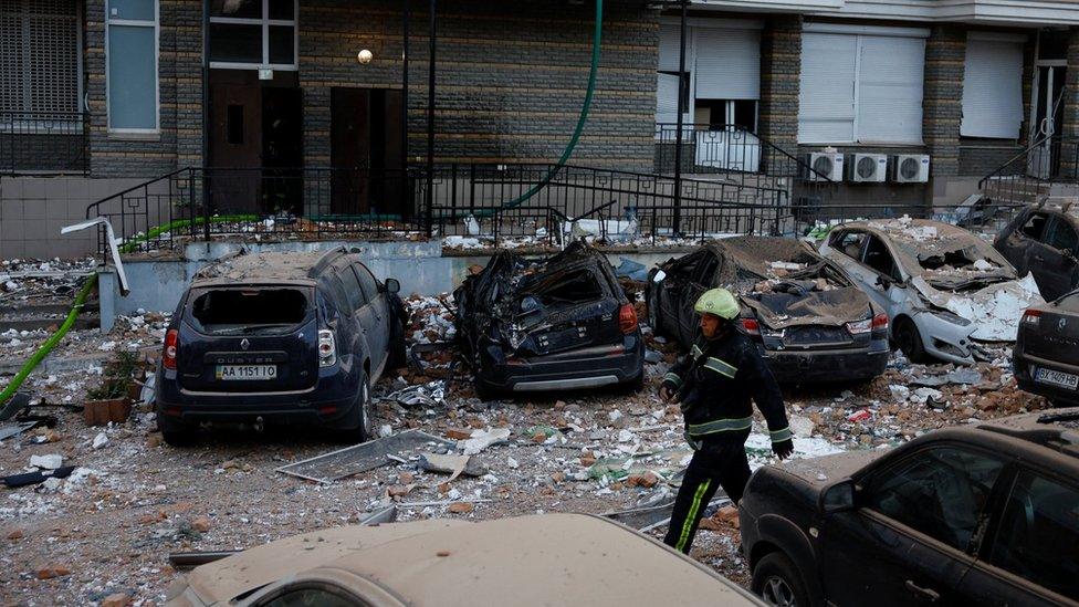 Destroyed cars in Kyiv, Ukraine. Photo: 30 May 2023