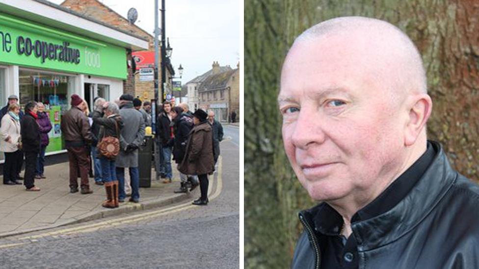 Descendants meeting at Co-op, Littleport; John Denniss