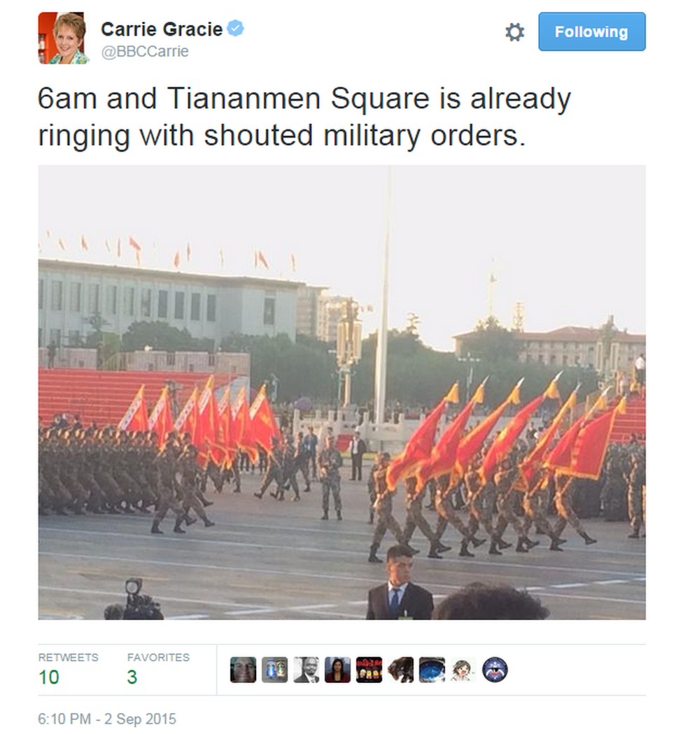 6am and Tiananmen Square is already ringing with shouted military orders.