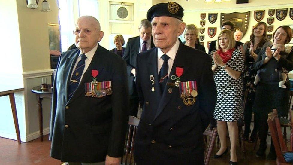 Ernest Frobisher (left) and Arthur Burrett (right)