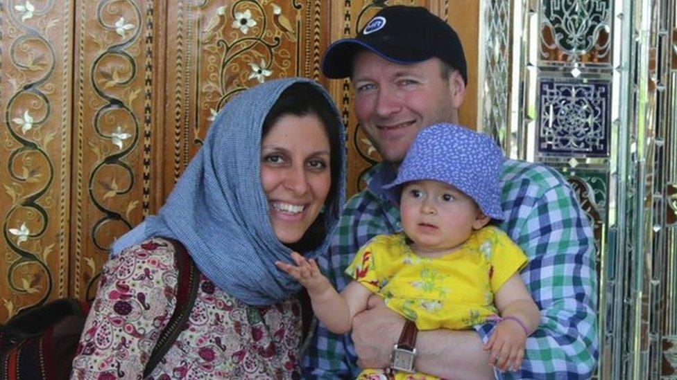 Nazanin Zaghari-Ratcliffe, her husband and daughter