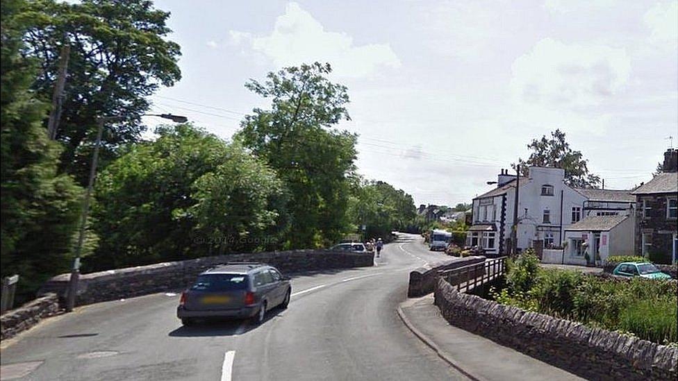 Staveley Bridge, pictured before it was damaged