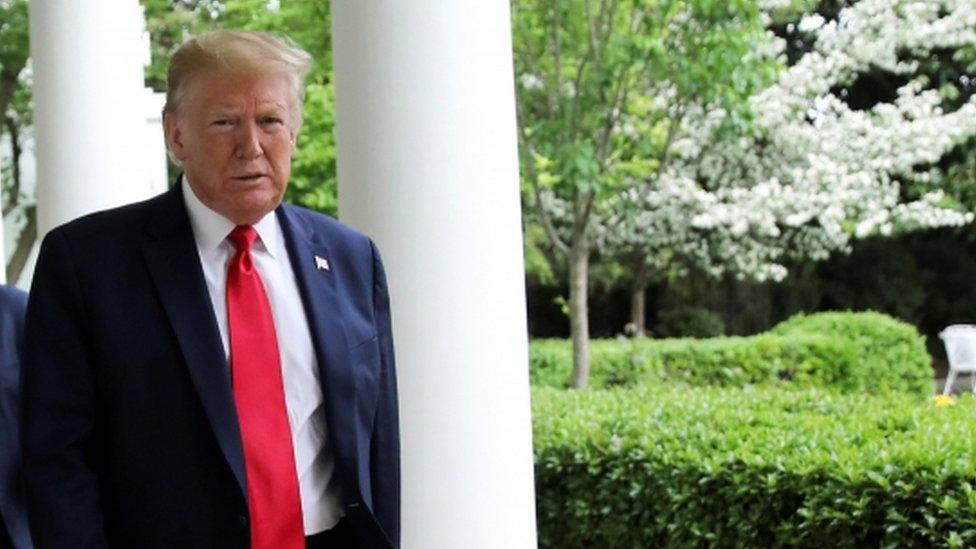 President Donald Trump at the White House, 29 April 2020