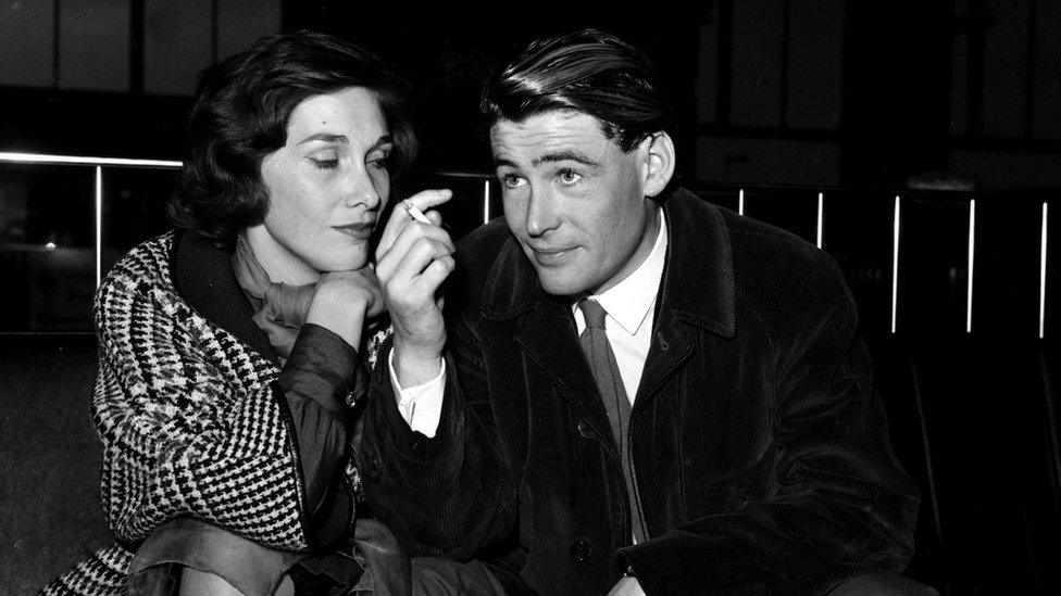 With Peter O'Toole 1961