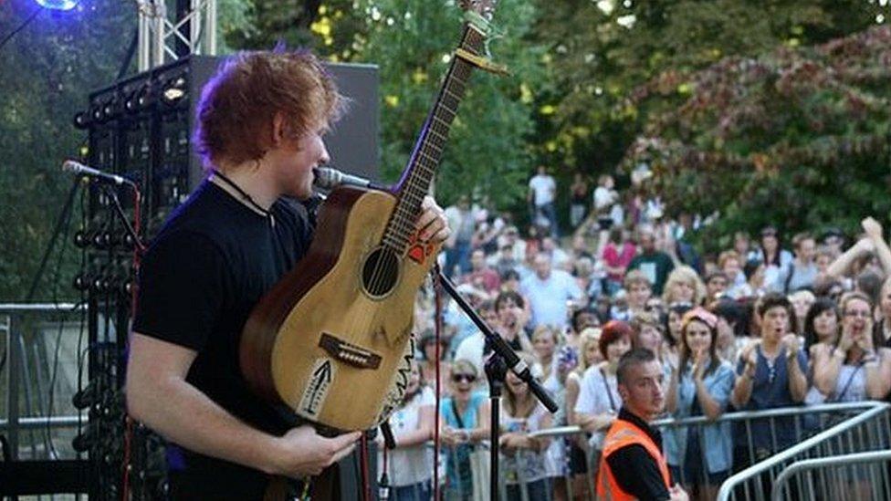 Ed Sheeran at Ipswich Music Day 2010