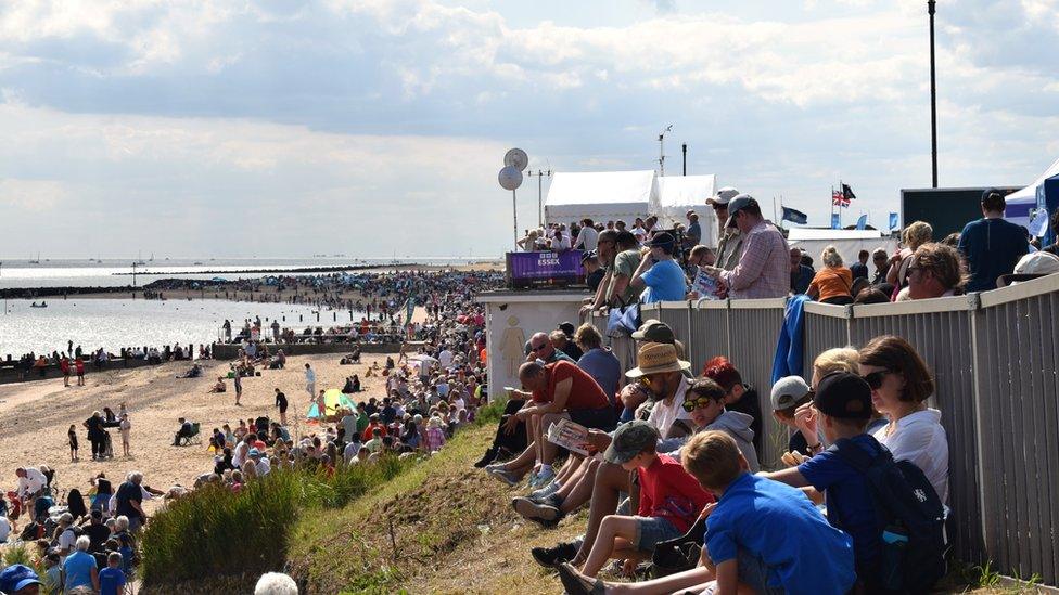 Crowds at the Clacton Airshow