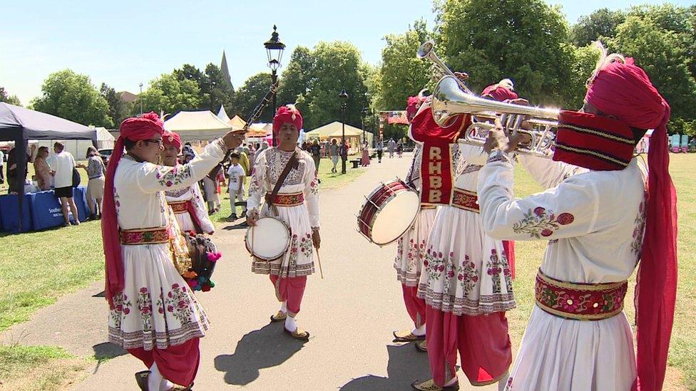 Performers at Southampton's Mela