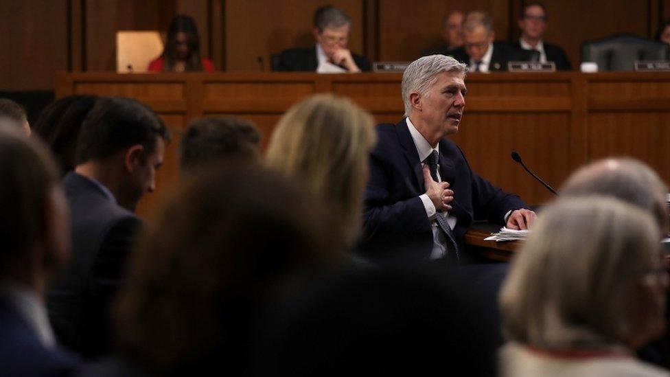 Gorsuch giving three days of testimony to the Senate panel last month