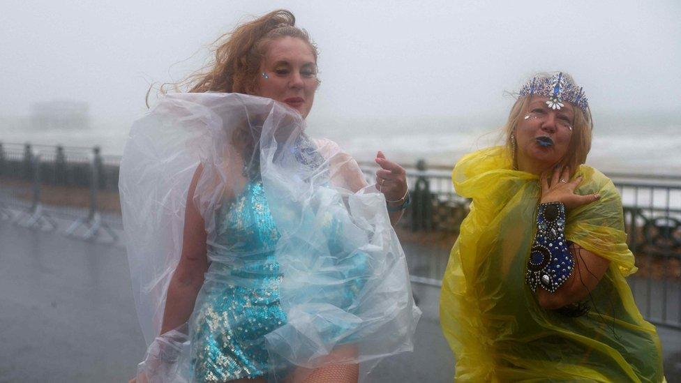 Ali and Machaella arrive for the annual International Pride Festival in Brighton