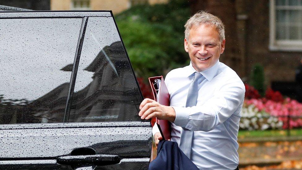 Grant Shapps arriving in Downing Street